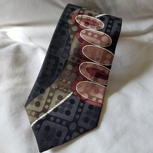 J.T. Beckett Men's 100% Silk Neck Tie Abstract Design